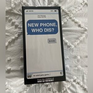 NEW PHONE, WHO DIS? Card Game - Blue & White Box